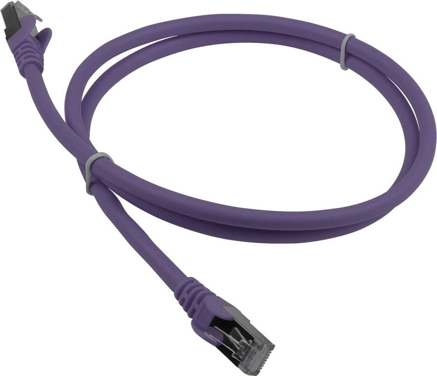 Патч-корд Lanmaster LAN-PC45/S6A-5.0-VI FTP RJ-45 вил.-вилка RJ-45 кат.6A 5м фиолетовый LSZH - фото 1