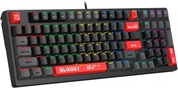 Клавиатура A4Tech S98 механическая красный/красный USB for gamer LED (S98 RED) кабель 1.8м - фото 5