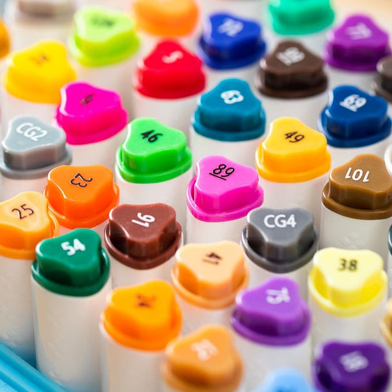Набор маркеров для скетчинга Deli EC187-48 ColoRun 11мм 150мм трехгр. двойной пиш. наконечник 1-5мм 48цв. ассорти пластиковая коробка (48шт.) - фото 4
