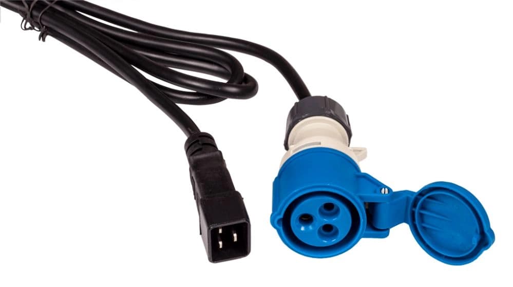 Шнур питания Lanmaster LAN-PP9F/20-2.5-BK C20-I309 (f) проводник.:3x2.5мм2 2.5м 220В 16А (упак.:1шт) черный - фото 1