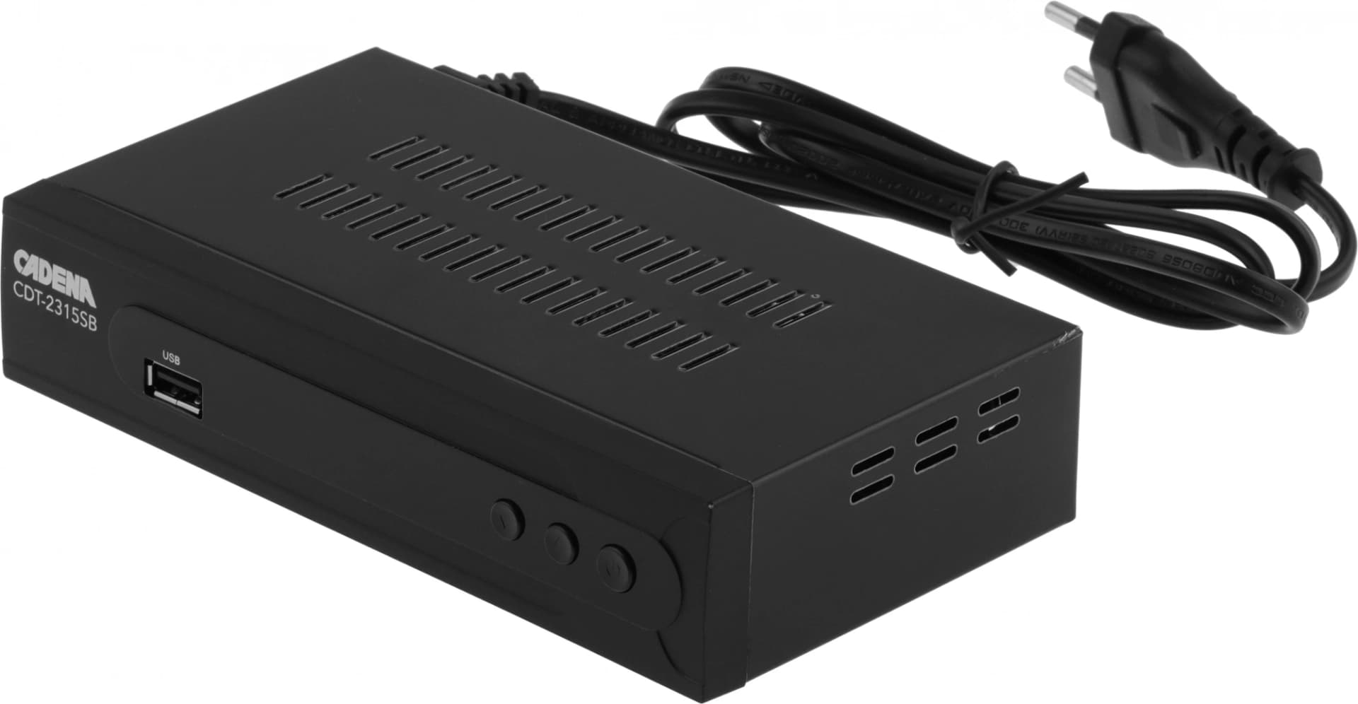 Ресивер DVB-T2 Cadena CDT-2315SB черный