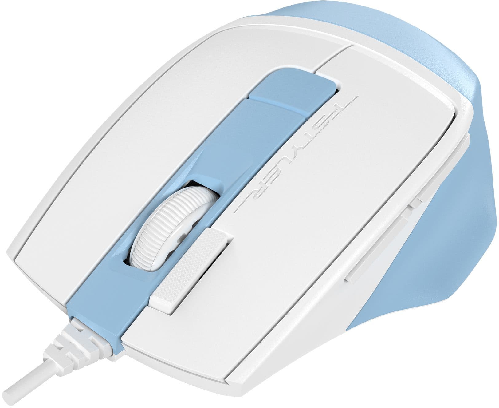 Мышь A4Tech Fstyler FM45S Air голубой/белый оптическая 2400dpi silent USB 7but (FM45S AIR USB (LCY BLUE)) - фото 4