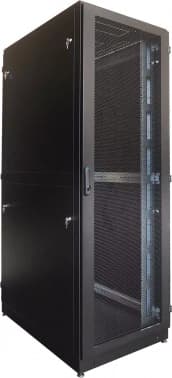 Шкаф серверный ЦМО (ШТК-М-42.8.12-48АА-9005) напольный 42U 800x1200мм пер.дв.перфор. задн.дв.перфор.2-хст. направл.под закл.гайки 1200кг черный 1055мм 176кг 180град. 2030мм IP20 металл - фото 2