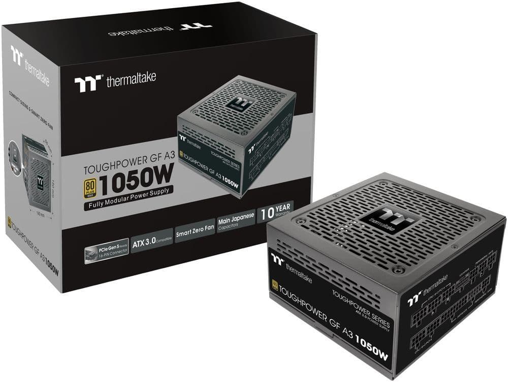 Блок питания Thermaltake ATX 1050W Toughpower GF A3 Gen.5 80+ gold 24pin APFC 120mm fan 12xSATA Cab Manag RTL