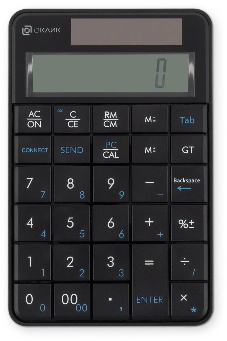 Числовой блок Оклик K604W черный USB беспроводная slim для ноутбука (1979325) - фото 4