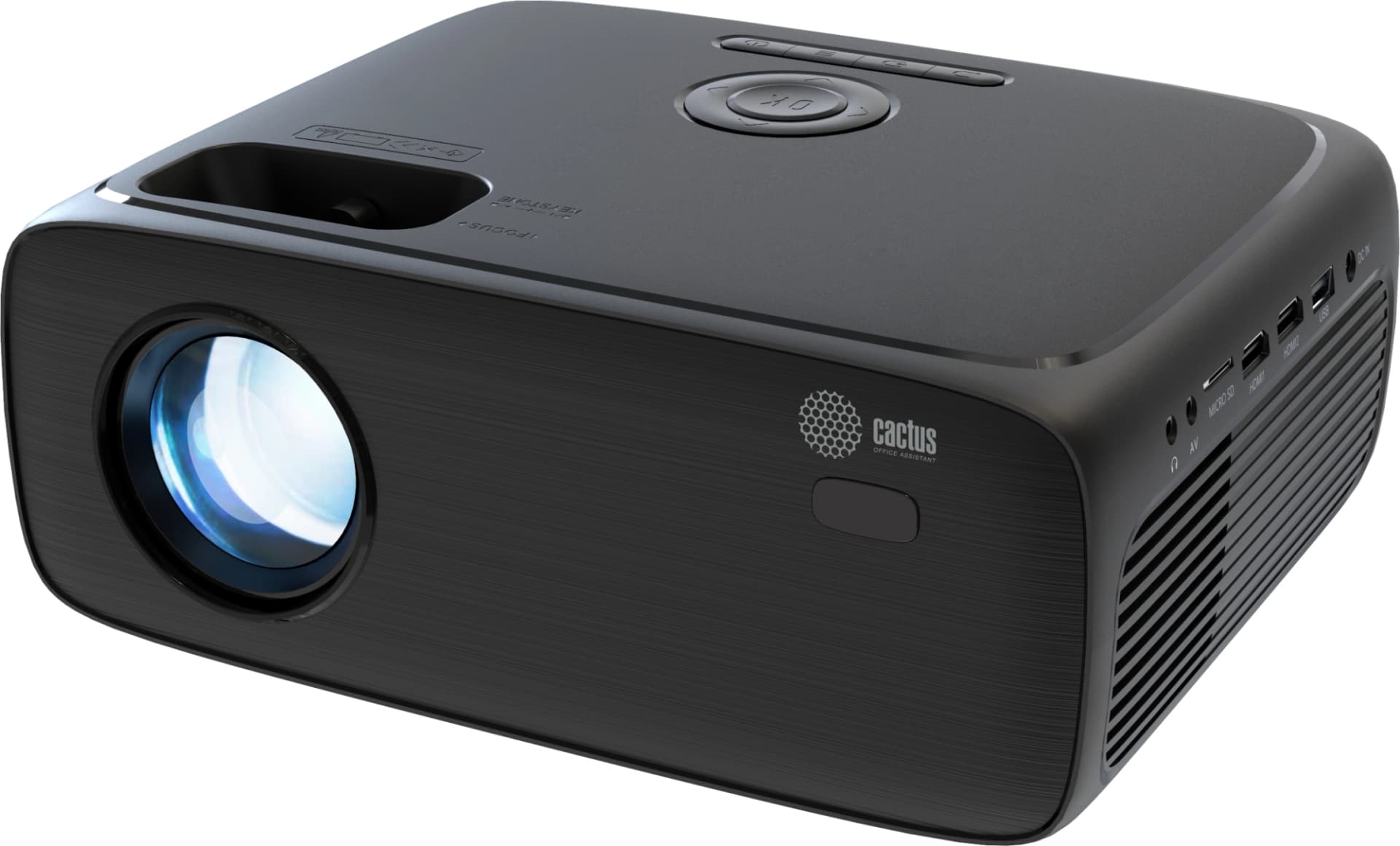 Проектор Cactus CS-PRM.07B.Full HD LCD 3200Lm LS 320Lm ANSI (1920x1080) 1500:1 ресурс лампы:50000часов 1xUSB typeA 3xHDMI 1.16кг