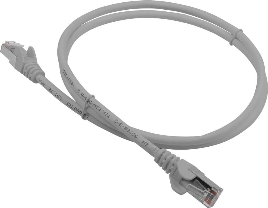 Патч-корд Lanmaster LAN-PC45/S5E-7.0-GY FTP RJ-45 вил.-вилка RJ-45 кат.5E 7м серый LSZH - фото 1
