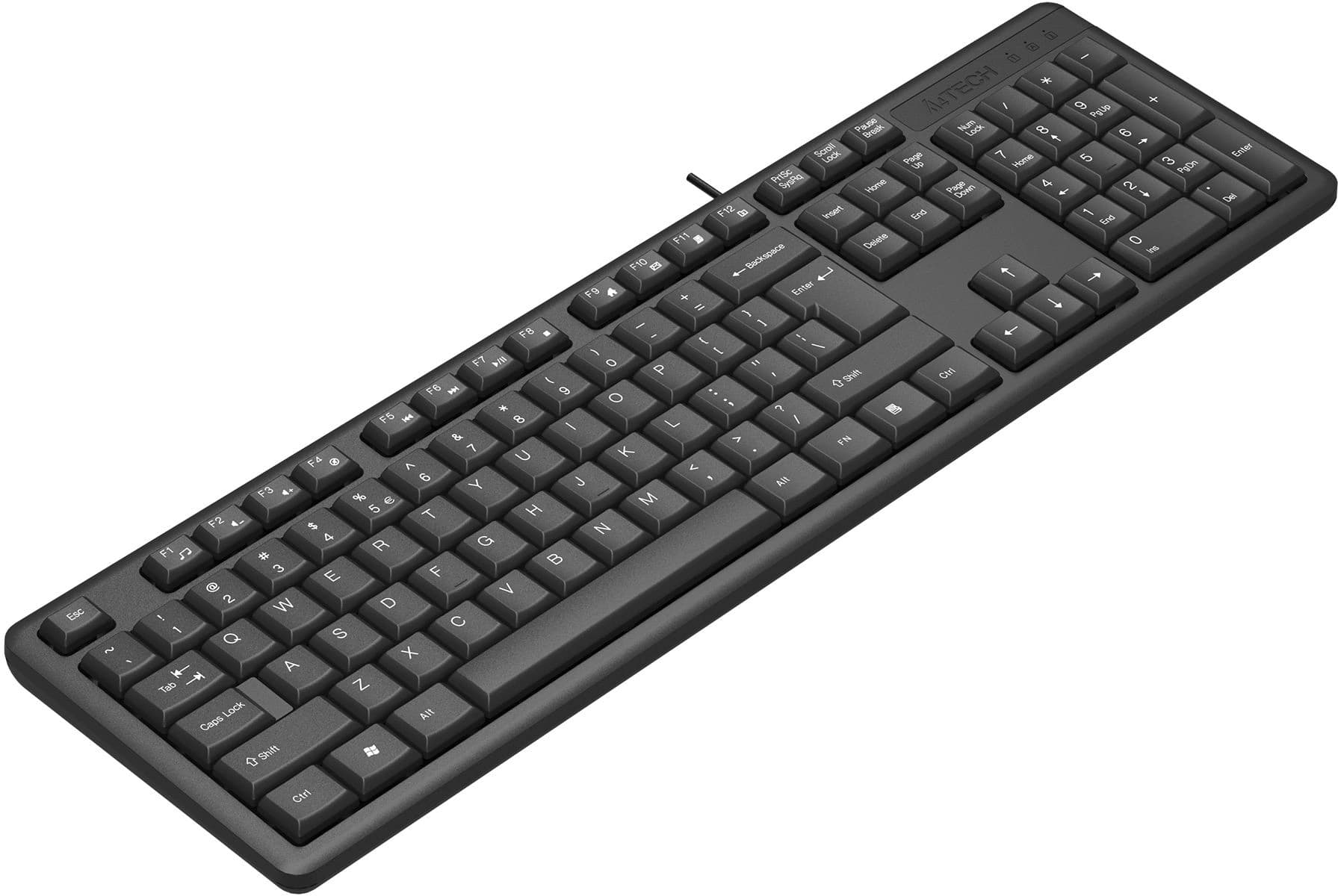 Клавиатура A4Tech KR-3 черный USB кабель 1.5м - фото 4