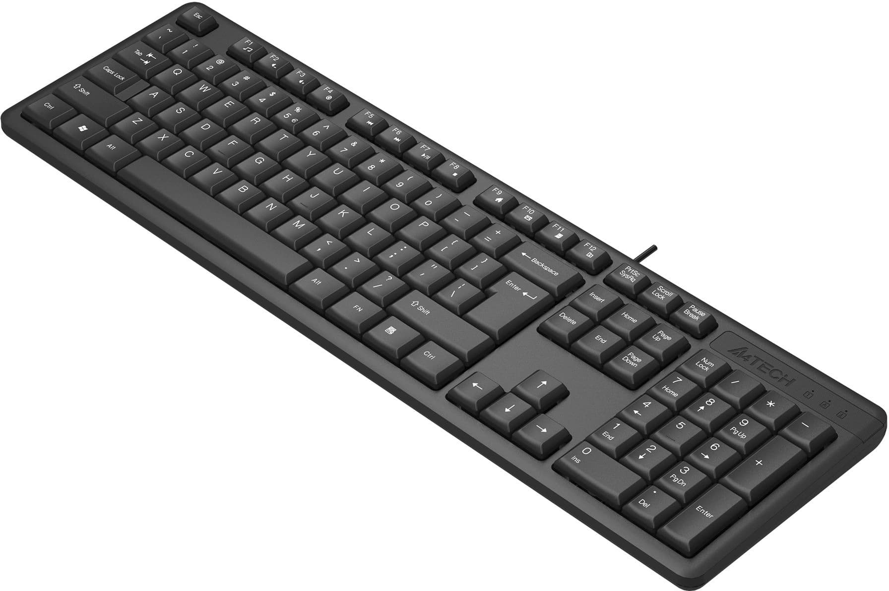 Клавиатура A4Tech KR-3 черный USB кабель 1.5м - фото 5