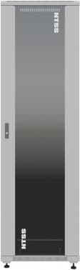 Шкаф коммутационный NTSS Премиум (NTSS-R22U6060GS) напольный 22U 600x600мм пер.дв.стекл металл 900кг серый 510мм 47.4кг 1102мм IP20 сталь - фото 2