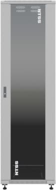 Шкаф серверный NTSS Премиум (NTSS-R22U6080GS) напольный 22U 600x800мм пер.дв.стекл металл 900кг серый 710мм 54.1кг 1102мм IP20 сталь - фото 2
