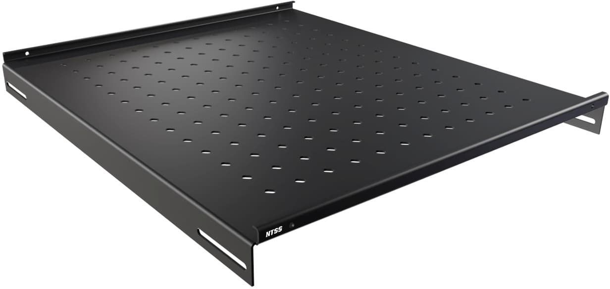 Полка стационарная NTSS NTSS-FS-800-BL 1U нагр.:60кг. 19" 550мм черный