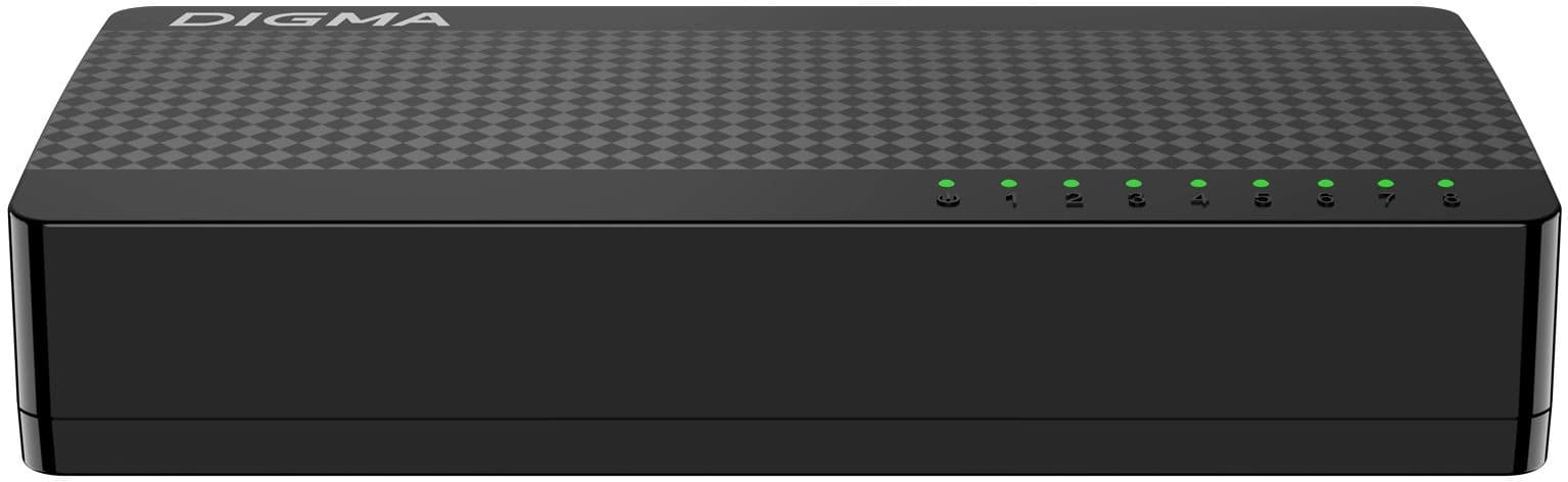 Коммутатор Digma DSW-108GE DSW-108GEV2 (L2) 8x1Гбит/с неуправляемый