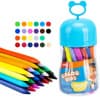 Мелки пластик. Deli EC222-24 Color Kids трехгр. 24цв. (24шт) пласт.туб. гол. - фото 3