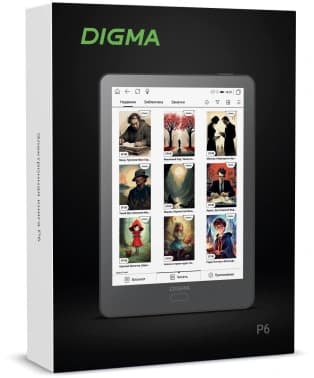 Электронная книга Digma P6 6" E-Ink Kaleido 3 1072x1448 Touch Screen 1.8Ghz 3072/32Gb/SD/microSDHC темно-серый - фото 5