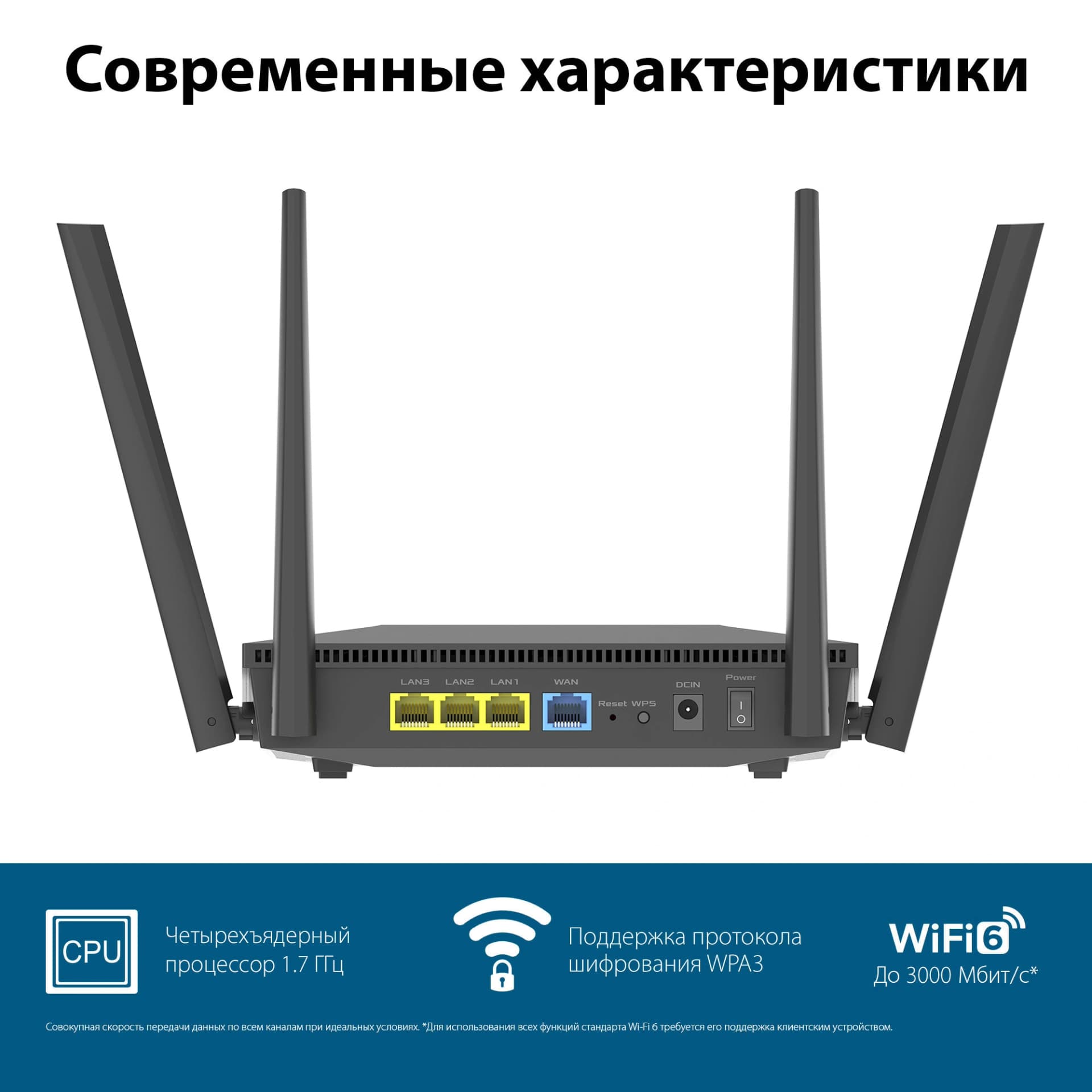 Роутер беспроводной Asus RT-AX52 AX1800 10/100/1000BASE-TX черный - фото 5