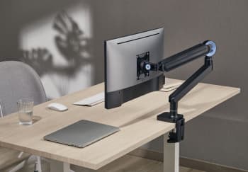 Кронштейн для мониторов Ultramounts UM719B черный 17"-35" макс.10.5кг крепление к столешнице поворот и наклон - фото 2