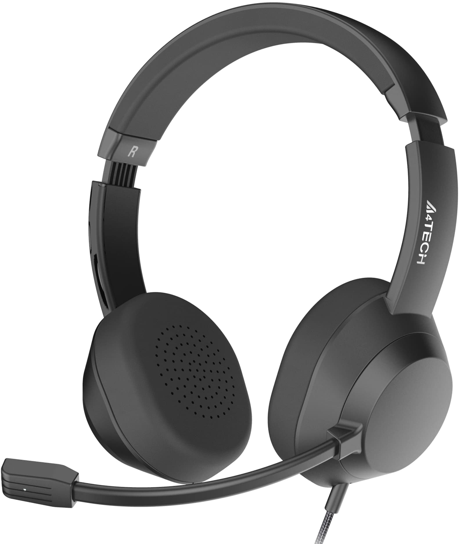 Наушники с микрофоном A4Tech Fstyler FH150U черный 2м накладные USB оголовье (FH150U BLACK) - фото 4