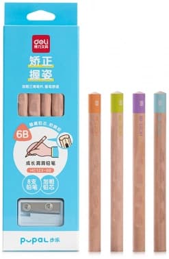 Карандаш ч/г Deli HC123-6B Pupal 6В коробка + точилка - фото 2