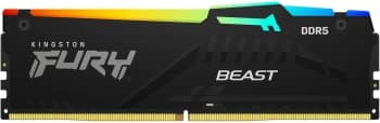 Память DDR5 32GB 6000MHz Kingston KF560C36BBEA-32 Fury Beast Black Expo RGB RTL Gaming PC5-48000 CL36 DIMM 288-pin 1.35В kit dual rank с радиатором Ret - фото 2