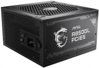 Блок питания MSI ATX 850W MAG A850GL PCIE5 80+ gold (20+4pin) APFC 120mm fan 8xSATA Cab Manag RTL - фото 2