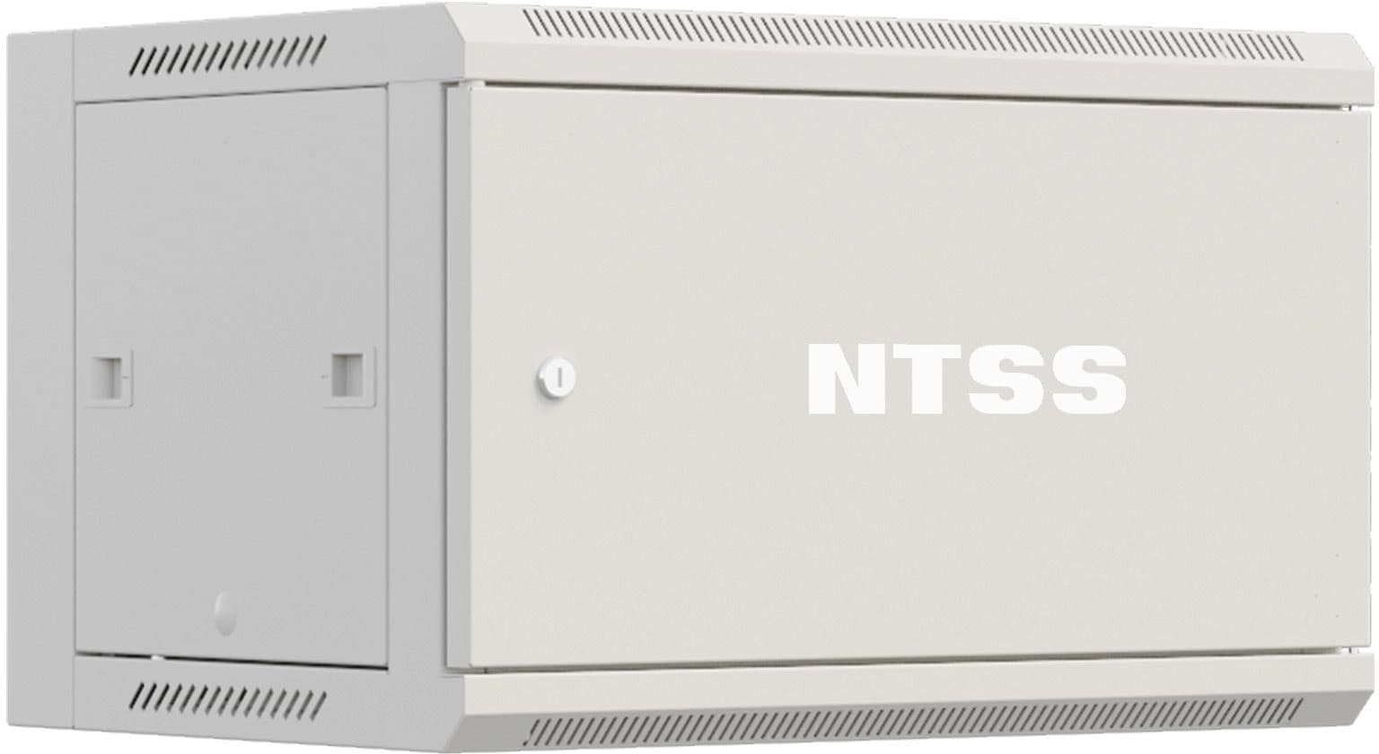 Шкаф коммутационный NTSS Премиум (NTSS-W9U6045FD) настенный 9U 600x450мм пер.дв.металл 60кг серый 350мм 20кг 220град. 370мм IP20 сталь - фото 2