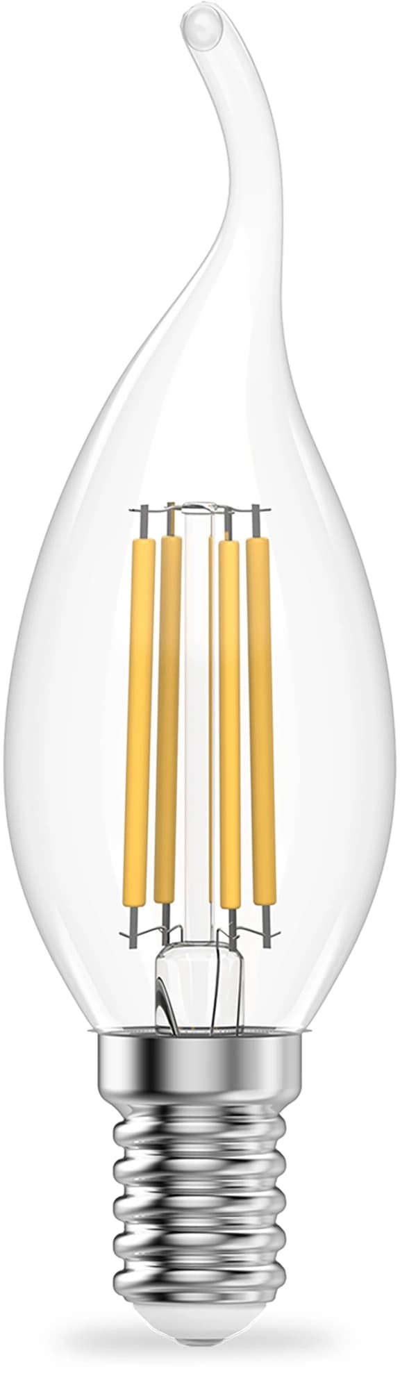 Лампа филам. Gauss Filament 8Вт цок.:E14 свеча 220B св.свеч.бел.теп. (упак.:10шт) (42118) - фото 4
