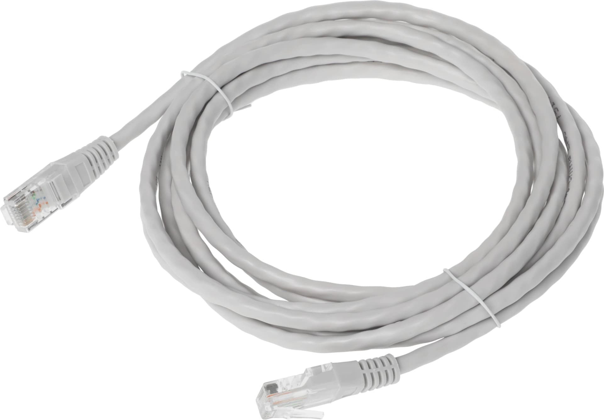 Патч-корд Rexant 18-1006 UTP RJ-45 вил.-вилка RJ-45 кат.5E 3м серый ПВХ - фото 4