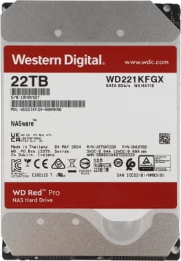 Жесткий диск WD SATA-III 22TB WD221KFGX NAS Red Pro (7200rpm) 512Mb 3.5" - фото 2