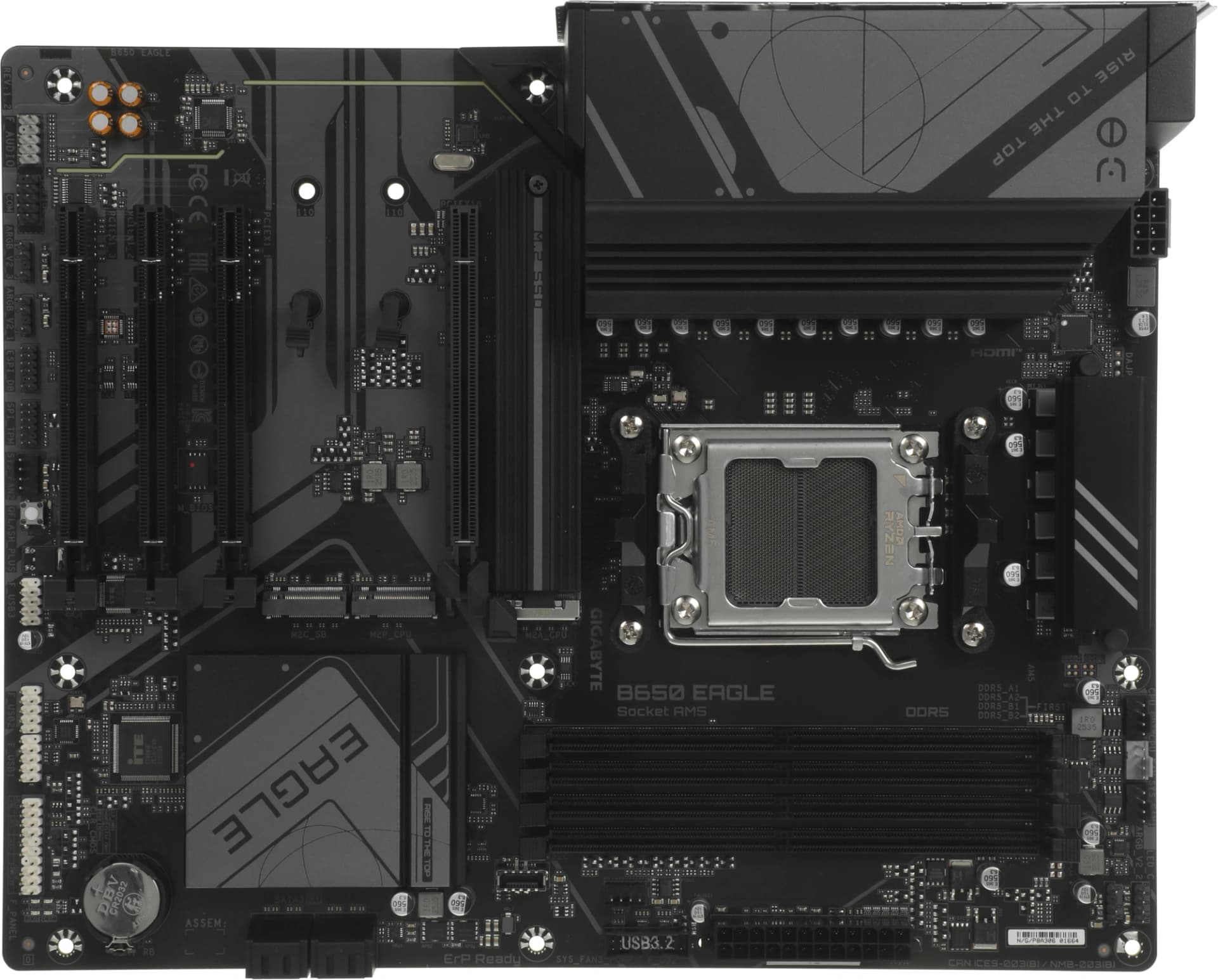 Материнская плата Gigabyte B650 EAGLE Socket AM5 AMD B650 4xDDR5 ATX AC`97 8ch(7.1) GbLAN RAID+HDMI+DP