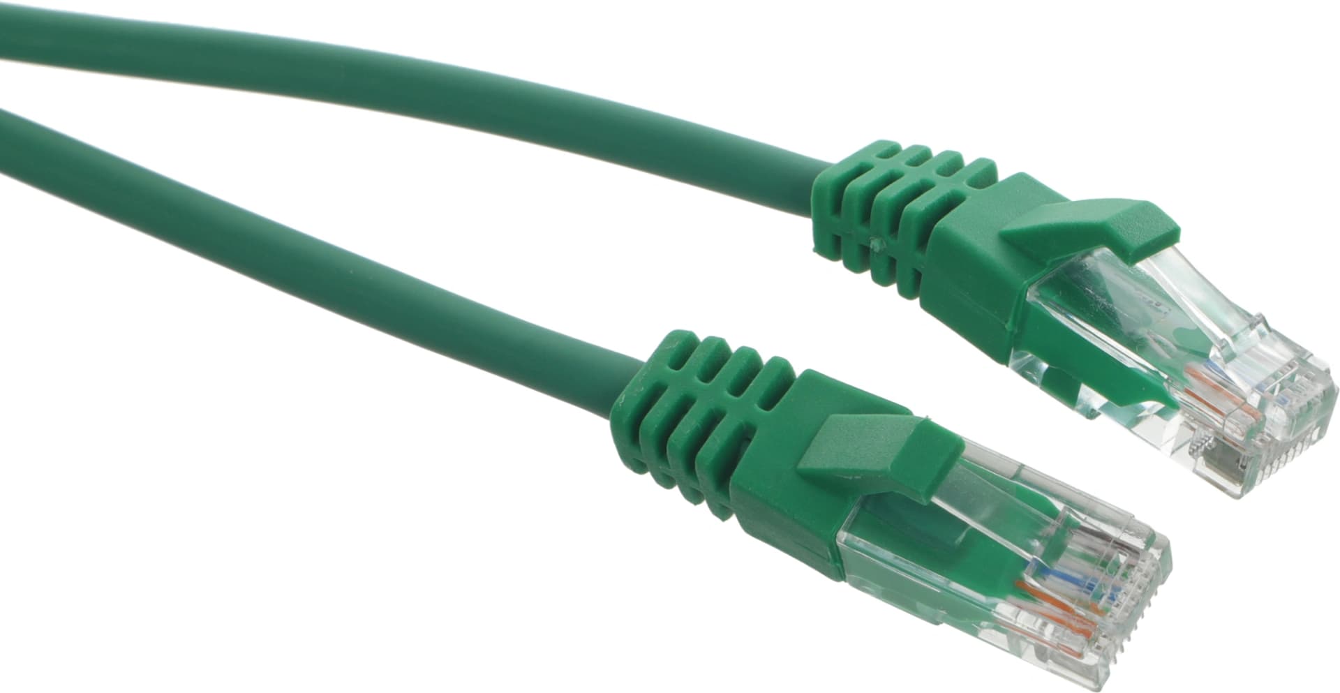 Патч-корд Suprlan 10-0159 UTP RJ-45 вил.-вилка RJ-45 кат.5E 3м зеленый LSZH 26AWG - фото 1
