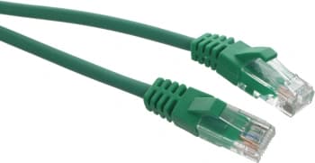 Патч-корд Suprlan 10-0159 UTP RJ-45 вил.-вилка RJ-45 кат.5E 3м зеленый LSZH 26AWG - фото 2