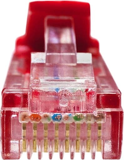 Патч-корд Suprlan 10-0153 UTP RJ-45 вил.-вилка RJ-45 кат.5E 2м красный LSZH 26AWG - фото 4