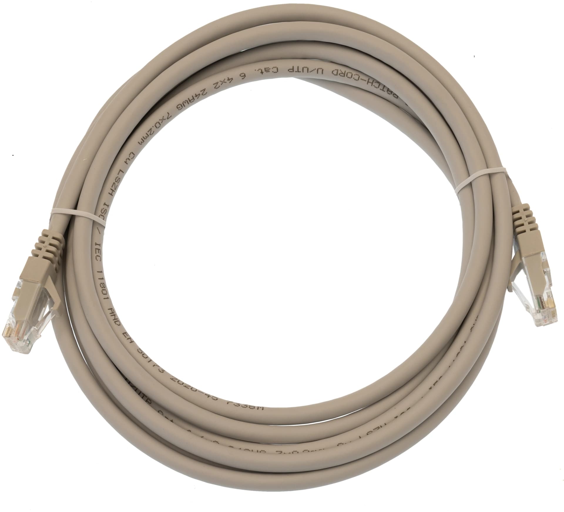 Патч-корд Suprlan 10-0169 UTP RJ-45 вил.-вилка RJ-45 кат.6 3м серый LSZH - фото 4