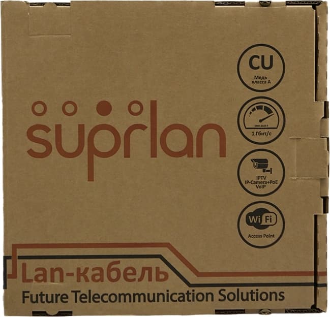 Кабель сетевой информационный Suprlan Standard 01-0320-1 кат.5E UTP 4 пары 24AWG LSZH внутренний 305м серый - фото 4