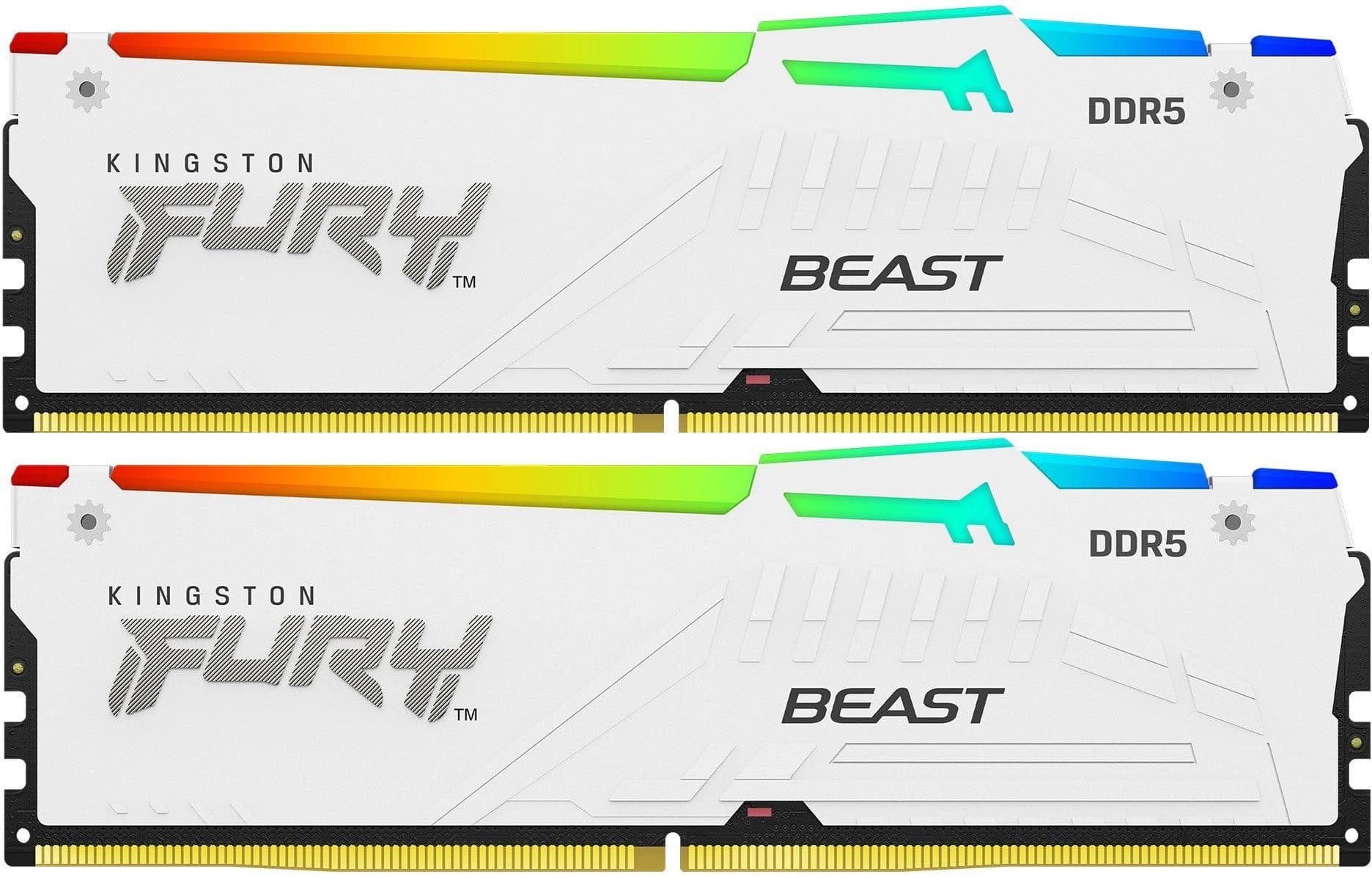 Память DDR5 2x32GB 5600MHz Kingston KF556C36BWEAK2-64 Fury Beast RGB RTL Gaming PC5-44800 CL36 DIMM 288-pin 1.25В kit single rank с радиатором Ret