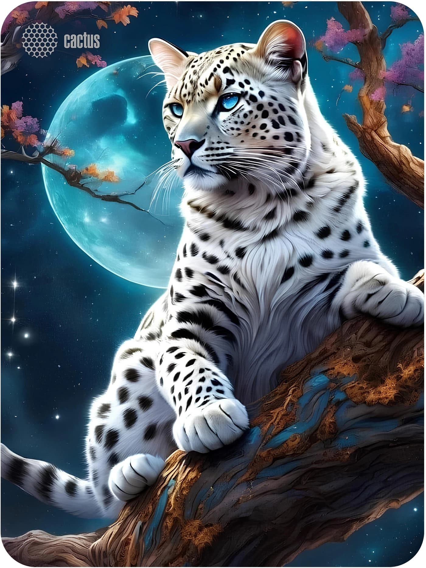 Коврик для мыши Cactus Snow Leopard рисунок 400x300x3мм (CS-MP-PRO16XL) - фото 4