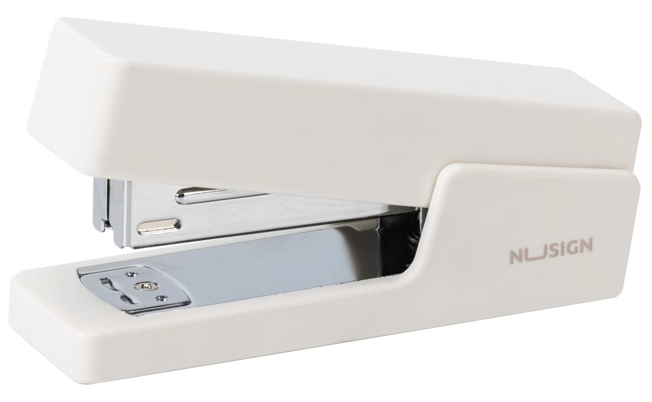 Степлер Deli ENS084 WHITE Nusign 24/6 26/6 (20листов) белый 100скоб коробка
