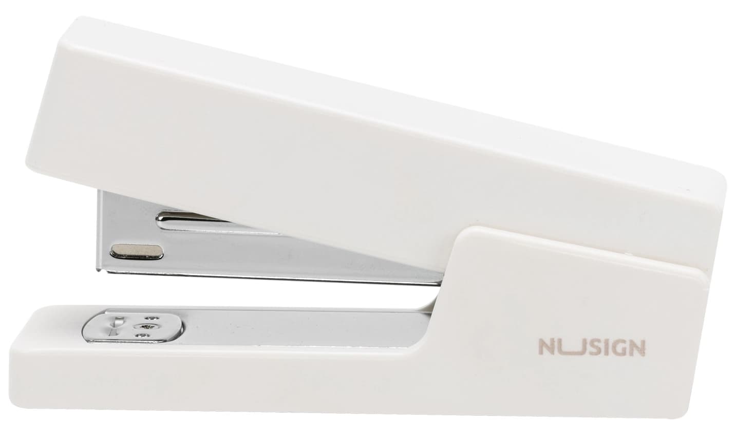 Степлер Deli ENS084 WHITE Nusign 24/6 26/6 (20листов) белый 100скоб коробка - фото 2