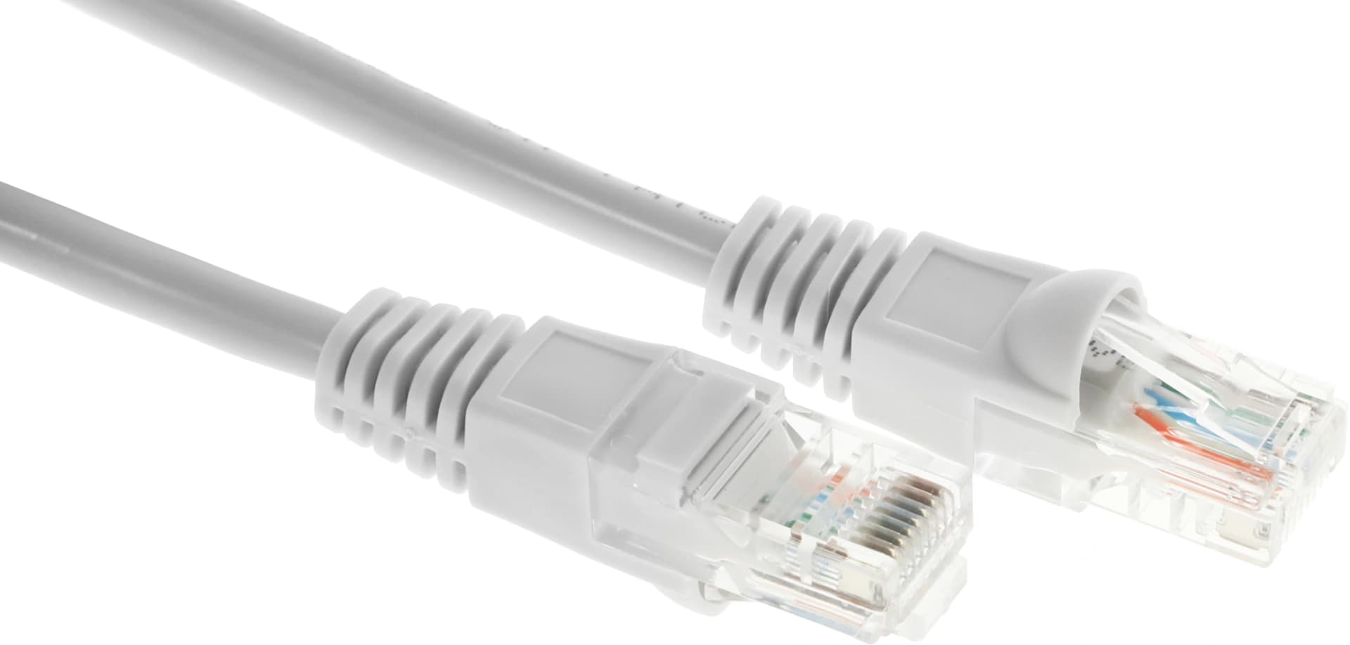 Патч-корд KingPrice KP-PC-c5e-0.5m-g 1Гбит/с UTP 4 пары cat.5E CCA molded 0.5м серый RJ-45 (m)-RJ-45 (m) - фото 1