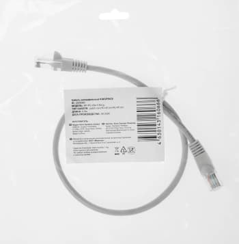 Патч-корд KingPrice KP-PC-c5e-0.5m-g 1Гбит/с UTP 4 пары cat.5E CCA molded 0.5м серый RJ-45 (m)-RJ-45 (m) - фото 5