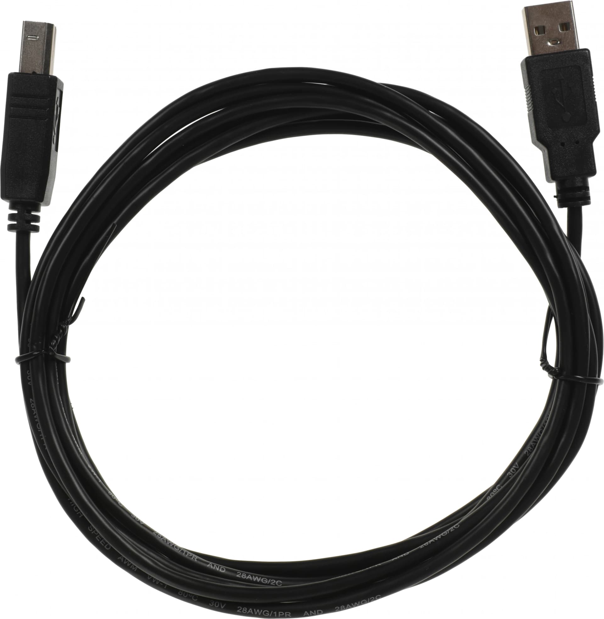 Кабель KingPrice KP-AmBm-v2-3m ver2.0 USB A (m) USB B(m) 3м черный - фото 4