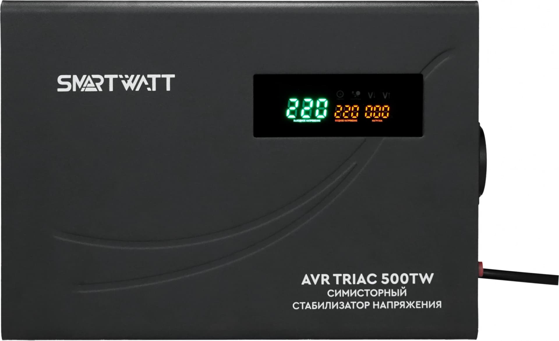 Стабилизатор напряжения Smartwatt AVR Triac 500TW 500ВА черный - фото 4