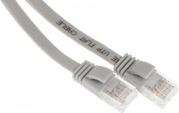 Патч-корд Buro Flat 10Гбит/с UTP 4 пары cat.5E Cu molded 2м серый RJ-45 (m)-RJ-45 (m) (BU-5E-FLAT-2M-G) - фото 2