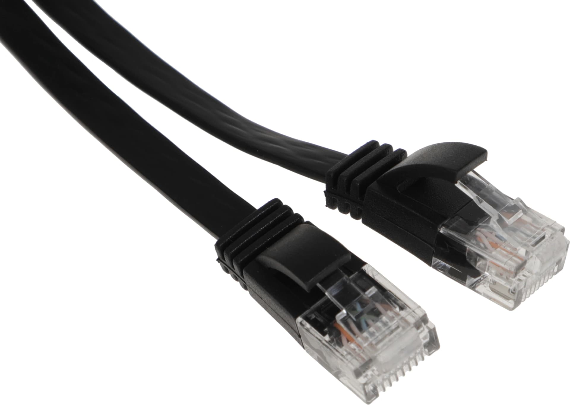 Патч-корд Buro Flat 10Гбит/с UTP 4 пары cat.6 Cu molded 0.5м черный RJ-45 (m)-RJ-45 (m) (BU-C6-FLAT-0.5M-B) - фото 4