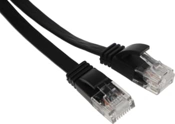 Патч-корд Buro Flat 10Гбит/с UTP 4 пары cat.6 Cu molded 0.5м черный RJ-45 (m)-RJ-45 (m) (BU-C6-FLAT-0.5M-B) - фото 5
