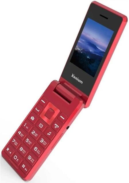 Мобильный телефон Xenium X600 красный раскладной 2Sim 2.4" 240x320 Nucleus 0.3Mpix GSM900/1800 MP3 FM microSD max32Gb - фото 4