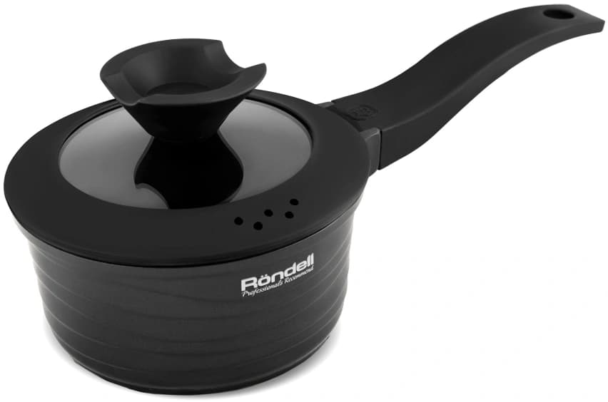Ковш Rondell Walzer RDA-764 1.3л. d=16см (с крышкой) черный