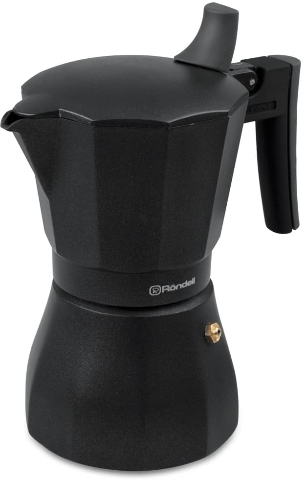 Кофеварка гейзерн. Rondell Kafferro RDA-1275 0.45л алюминий темно-серый