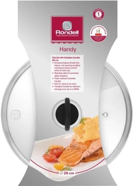 Крышка Rondell Handy RDA-1687 d=26см крыш.прозрачный руч.черная - фото 5